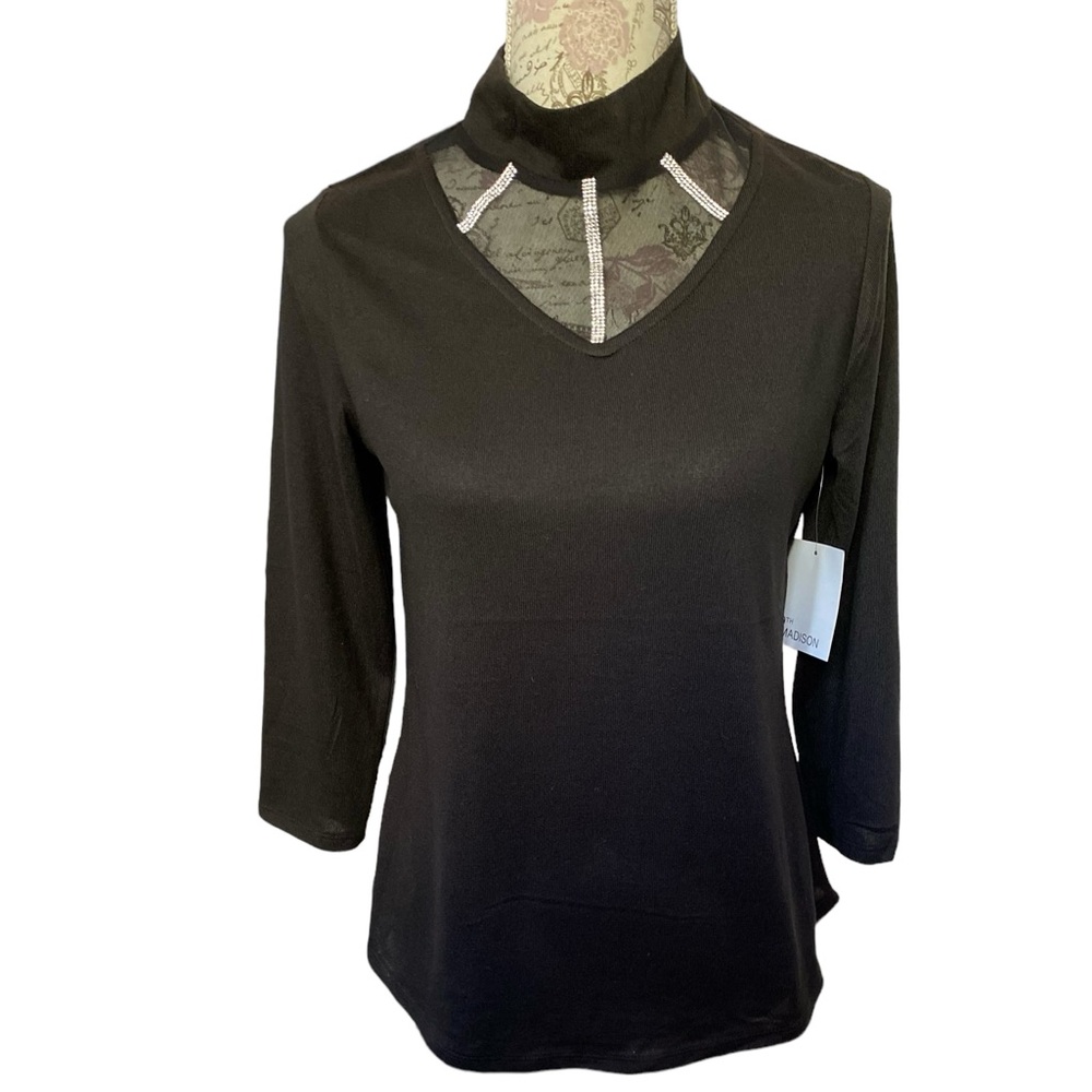 Authentic 89th + Madison Sheer Black Shirt